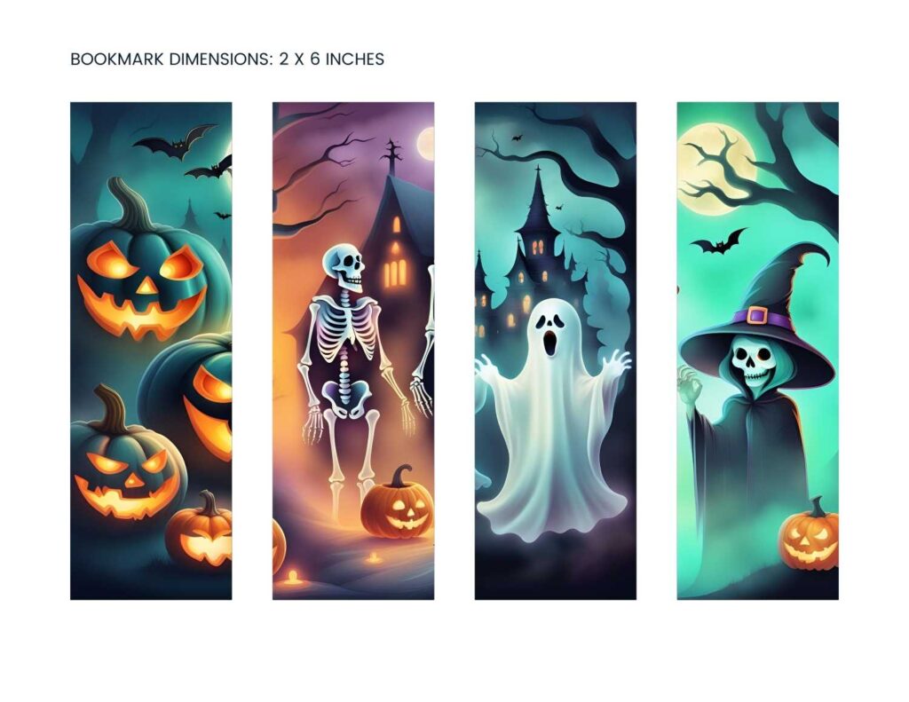 free printable halloween bookmarks 1