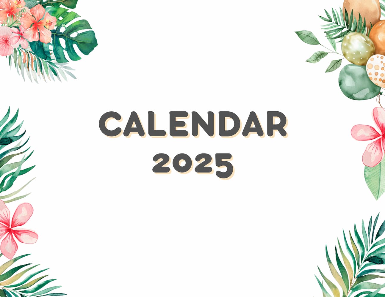 CALENDAR 2025 - SAFARI FLORALS-2