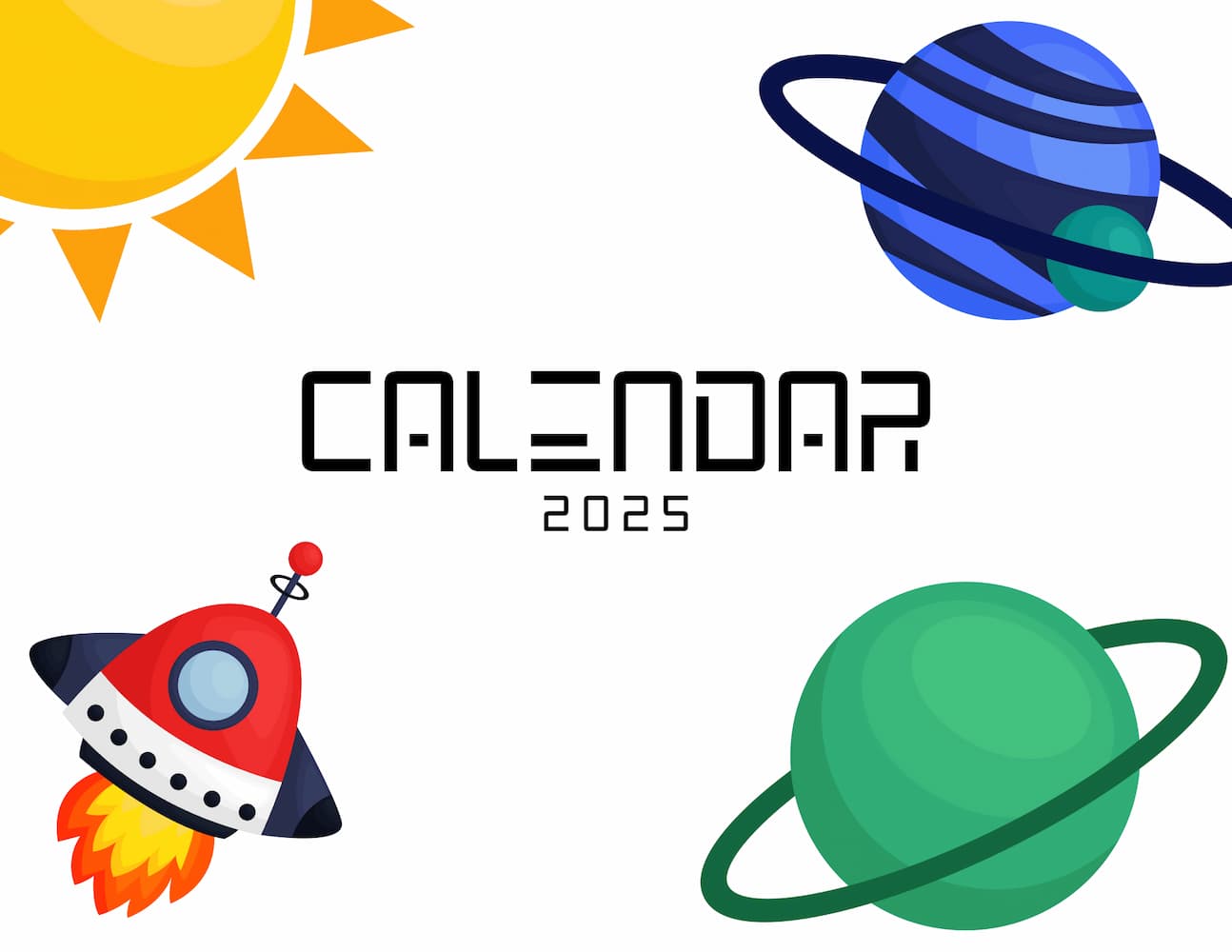 CALENDAR 2025 - SPACE (WHITE)