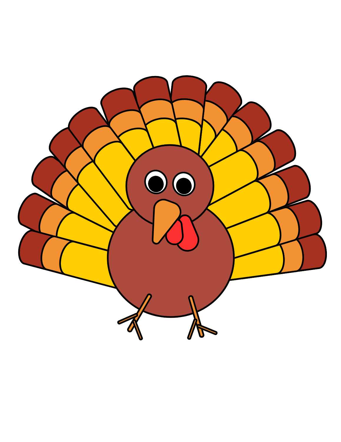 Free Printable Thanksgiving Turkey Craft 1