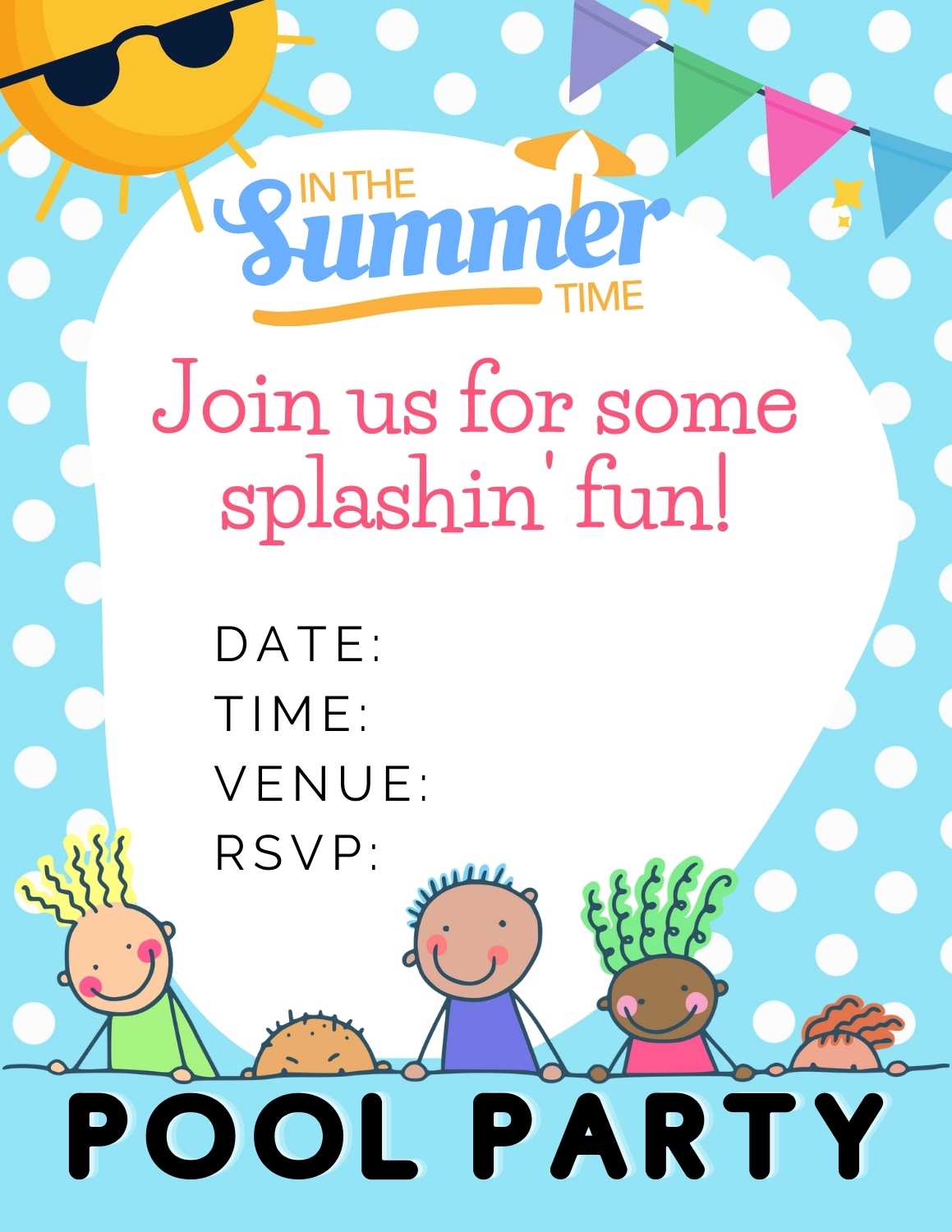 Free Summer Party Invitation Templates 1