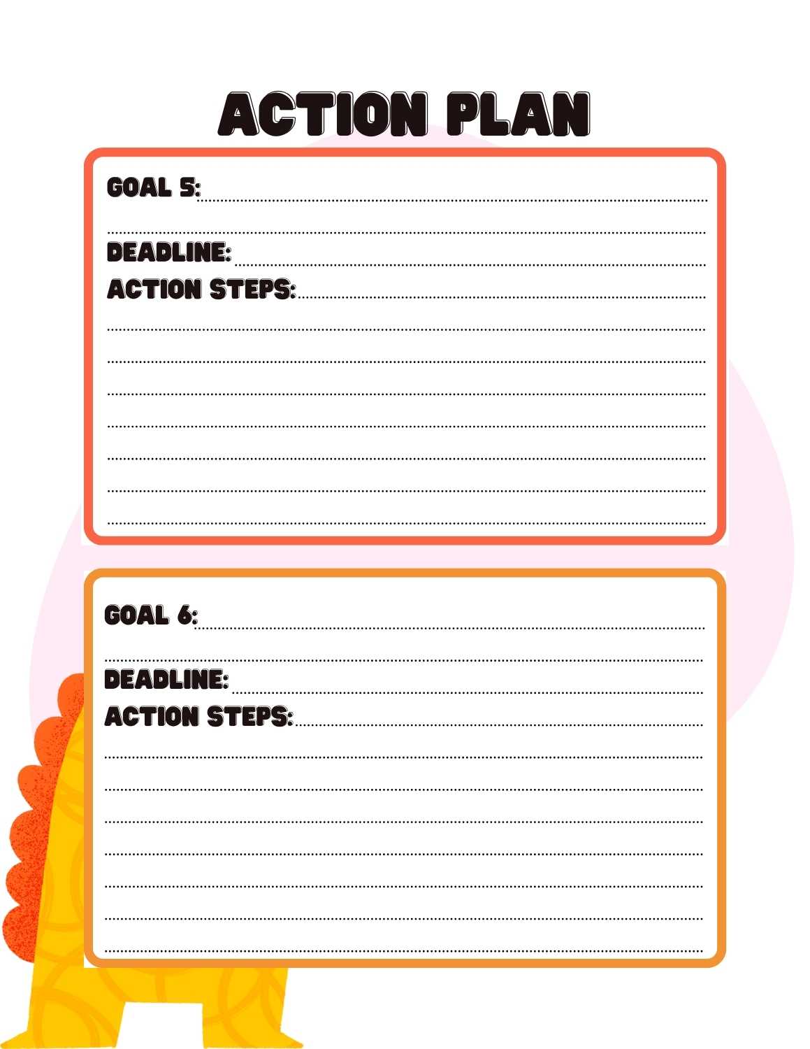 Free Printable Goal Setting For Kids 6