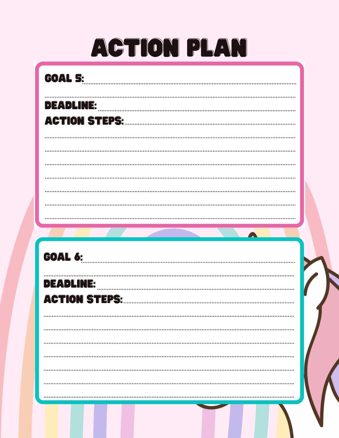 Goal Setting Printables For Girls 6