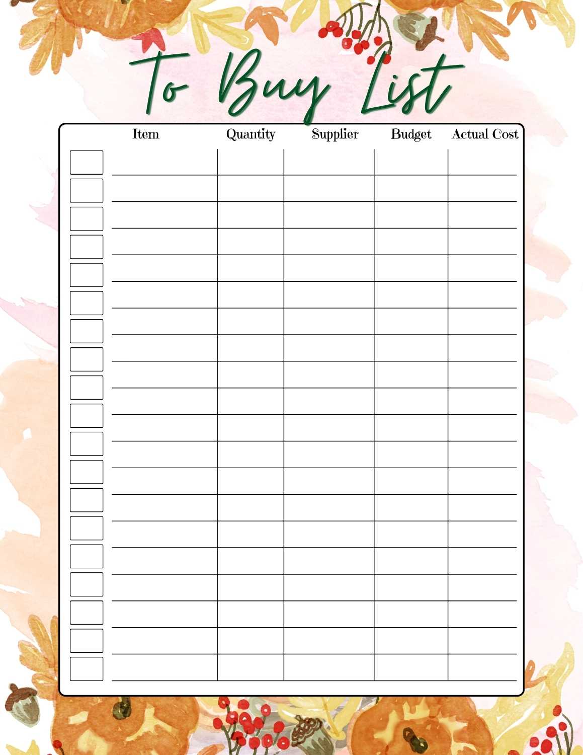 Free Printable Thanksgiving Planner 6