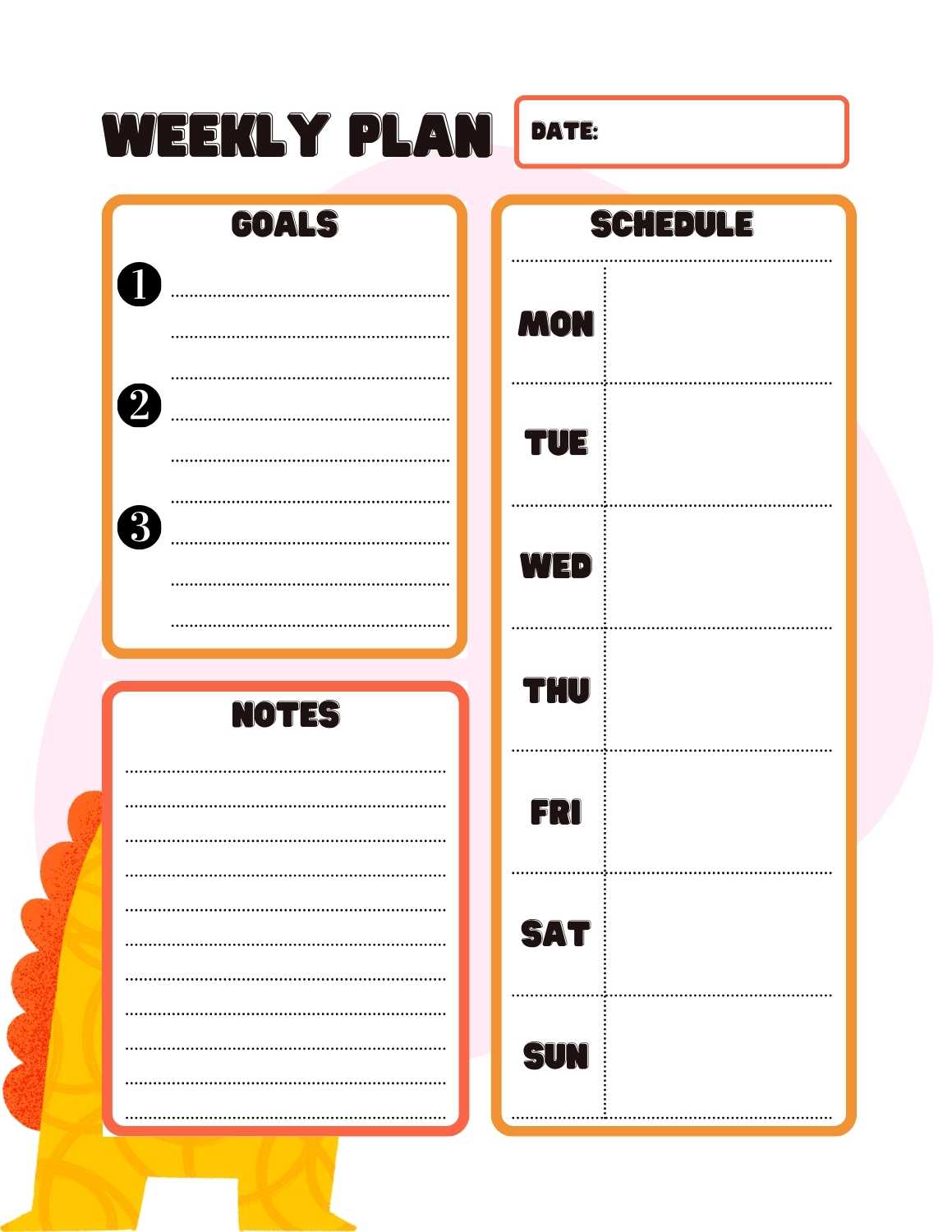 Free Printable Goal Setting For Kids 8