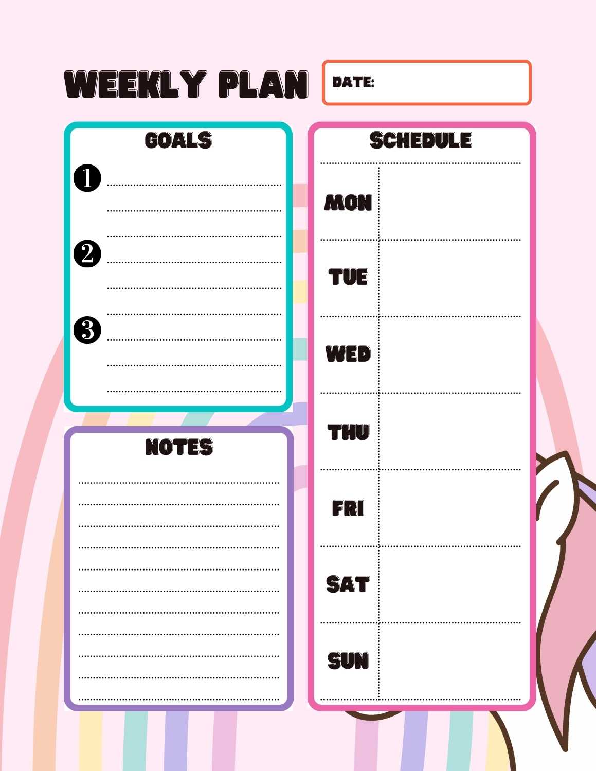 Goal Setting Printables For Girls 8