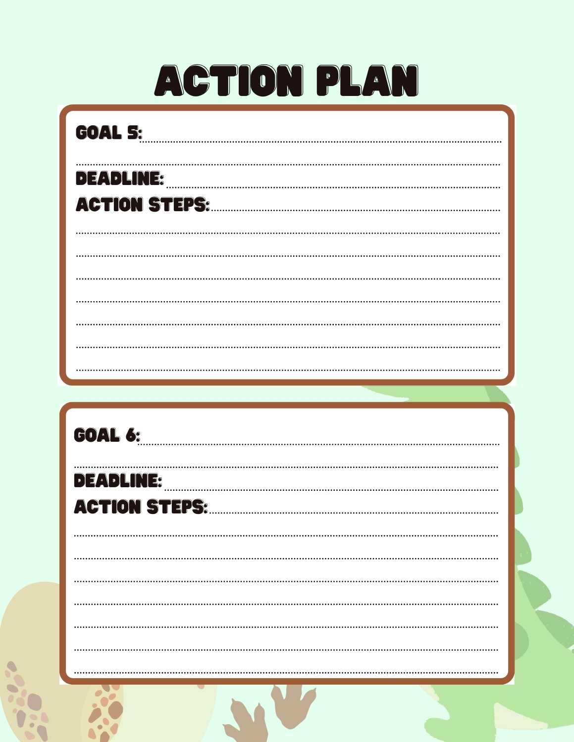 Goal Setting Printables For Kids 8