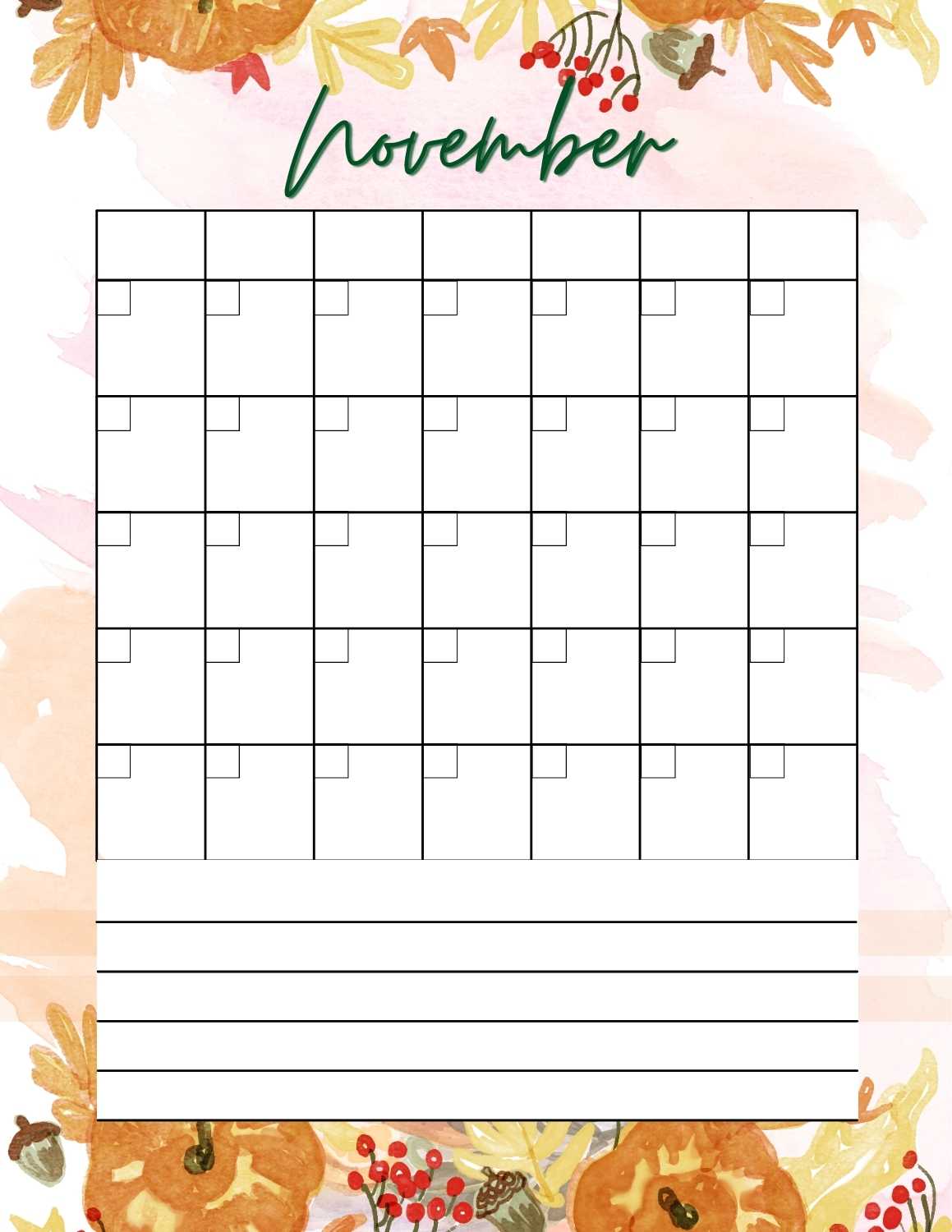 Free Printable Thanksgiving Planner 2