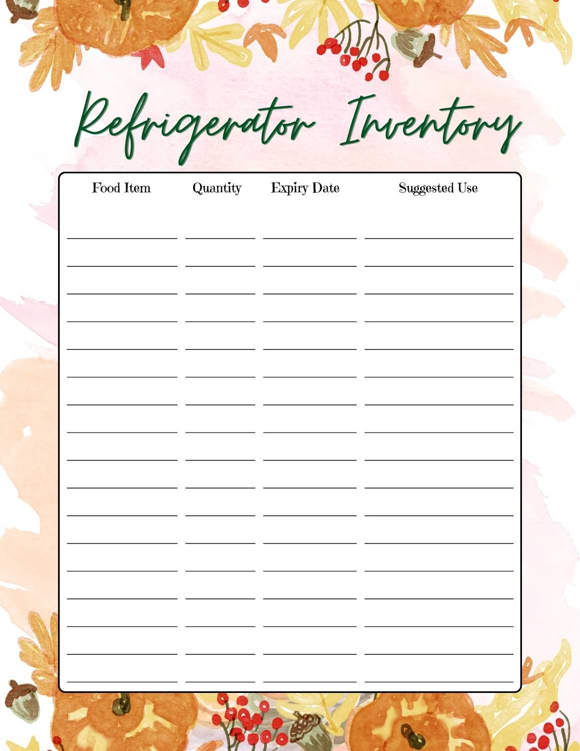 Free Printable Thanksgiving Planner 4