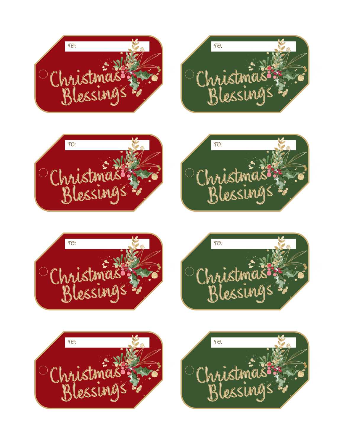 Free Printable Christmas Gift Tags 6