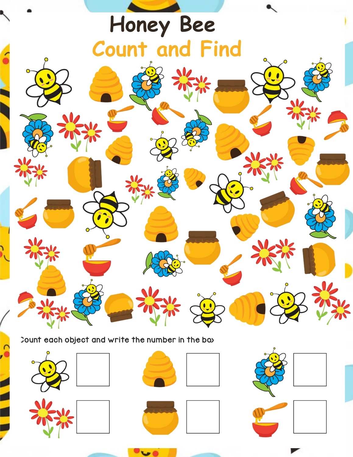 Free Honey Bee Spring Activities 4