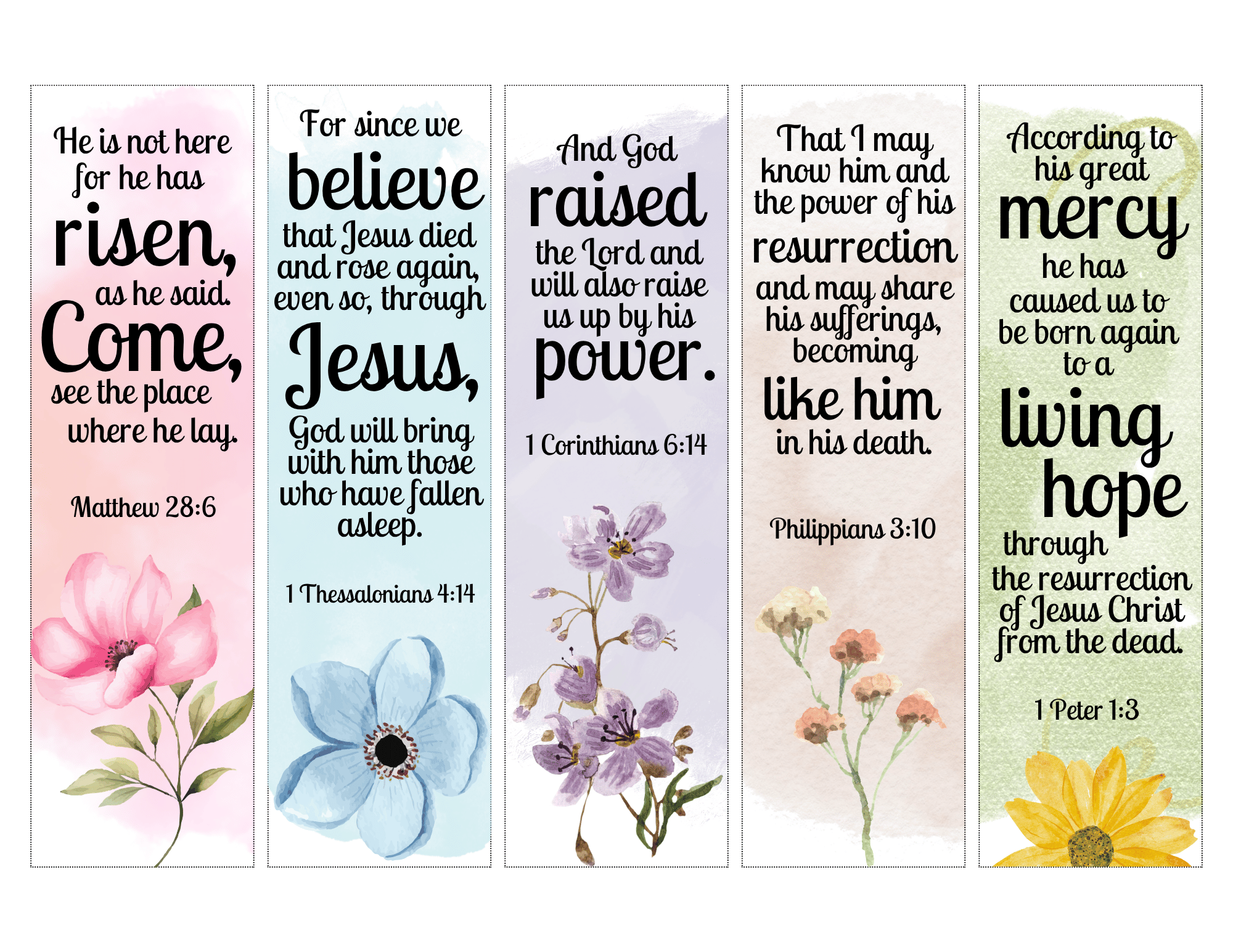 Printable Bible Verse Bookmarks 1