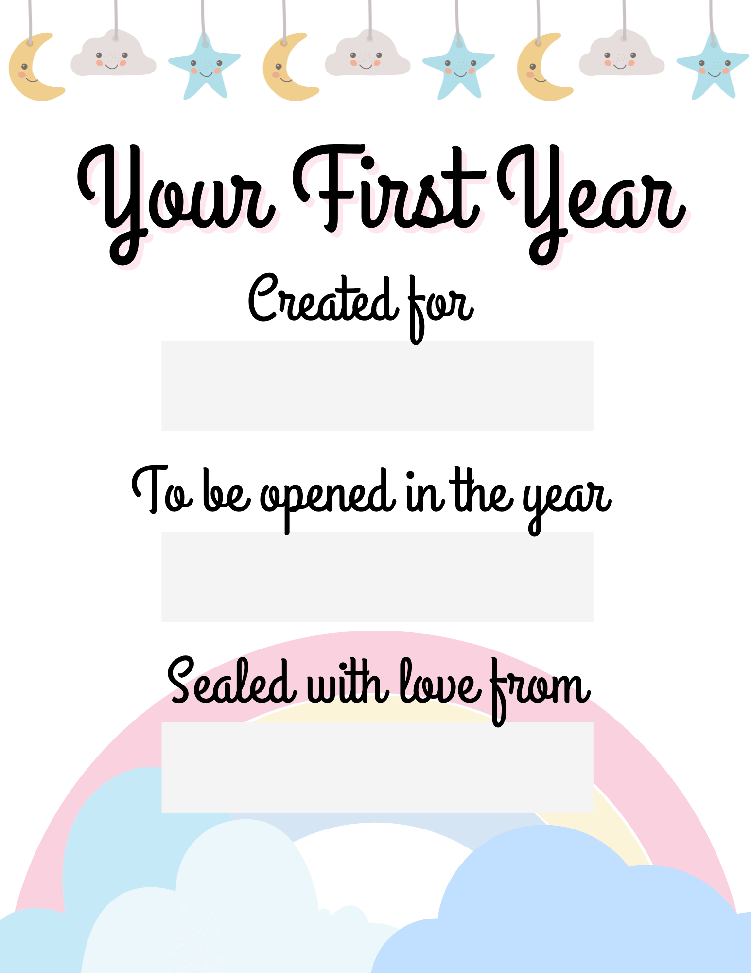 Free Birthday Time Capsule Printables 1