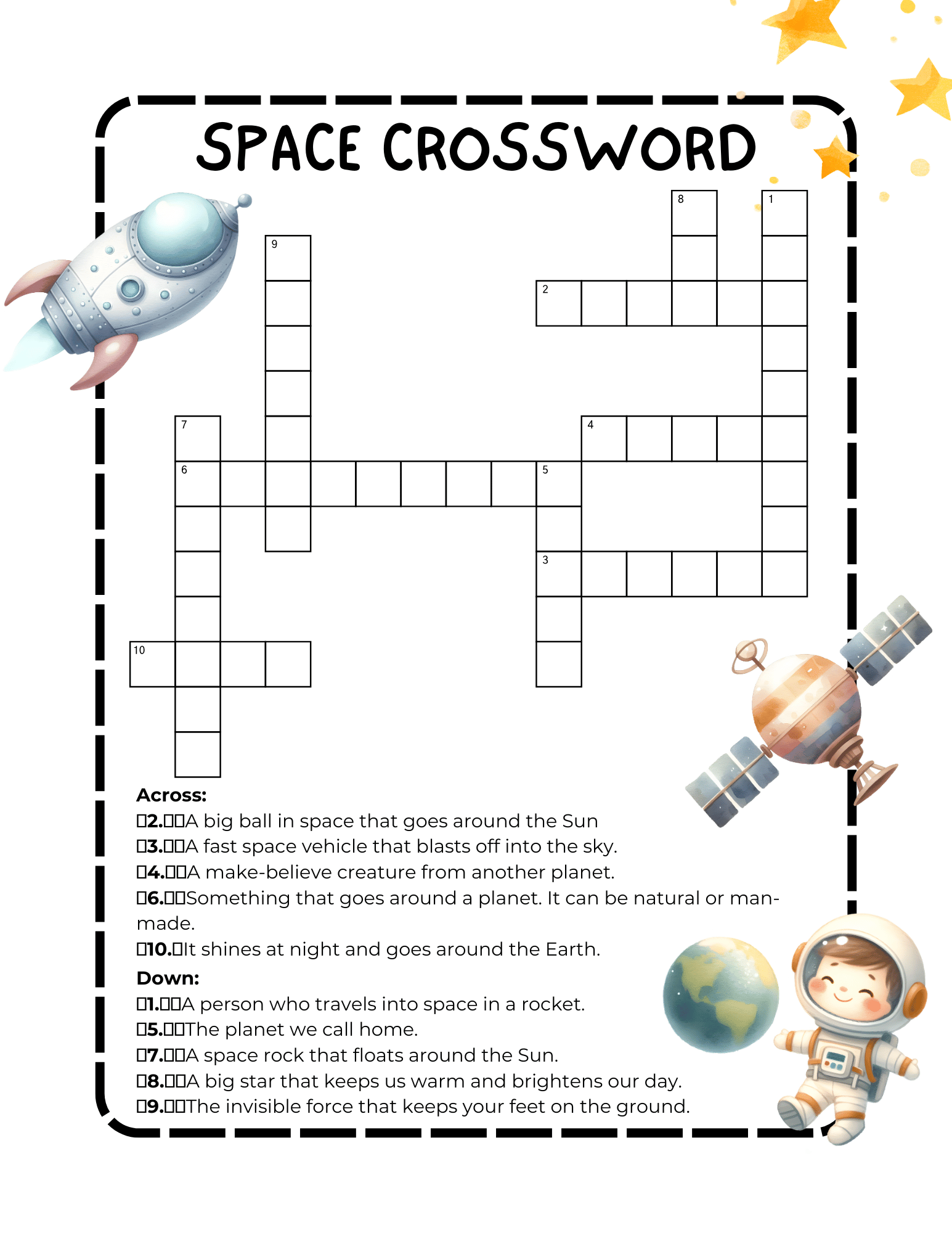 Free Space Printables For Kids 5