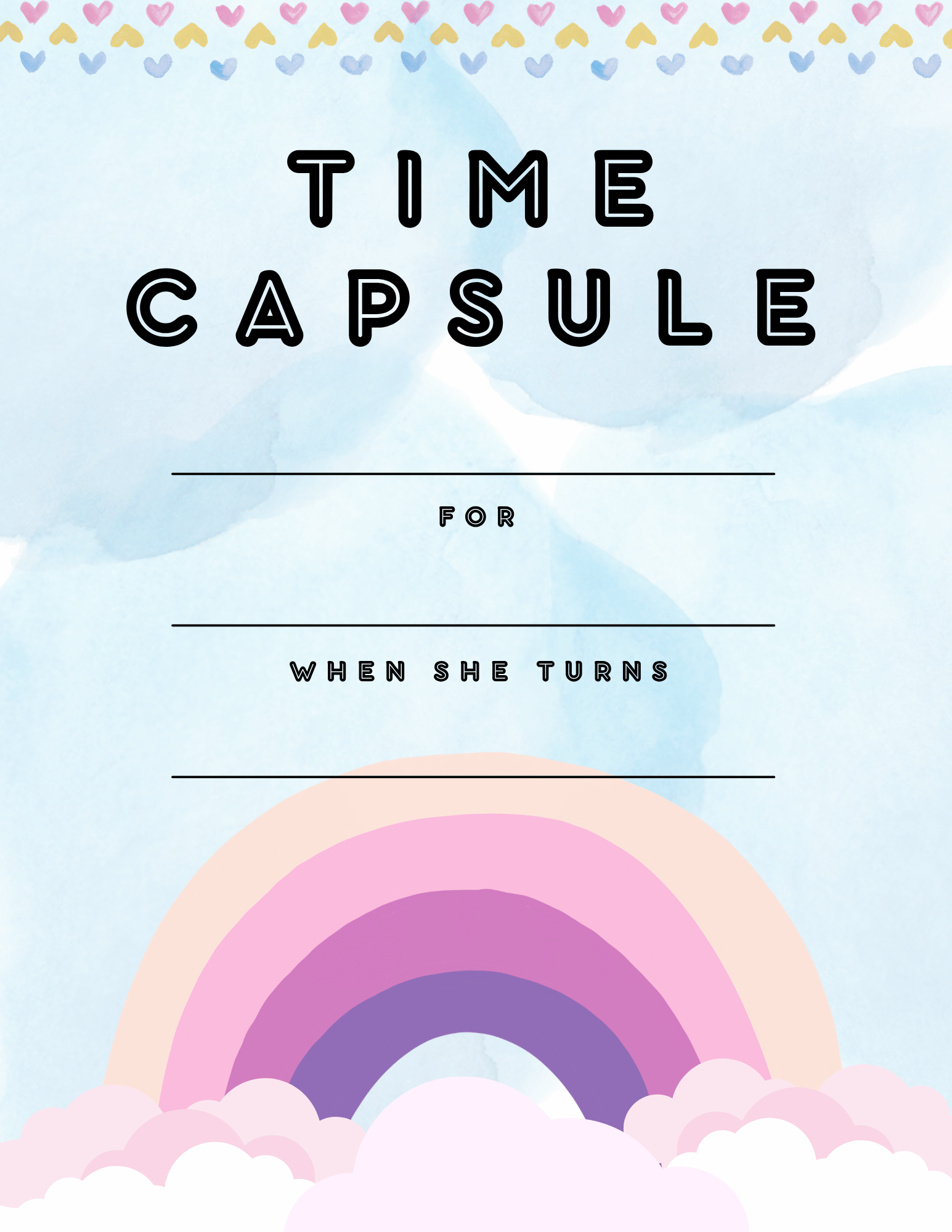 Free Birthday Time Capsule Printables 9