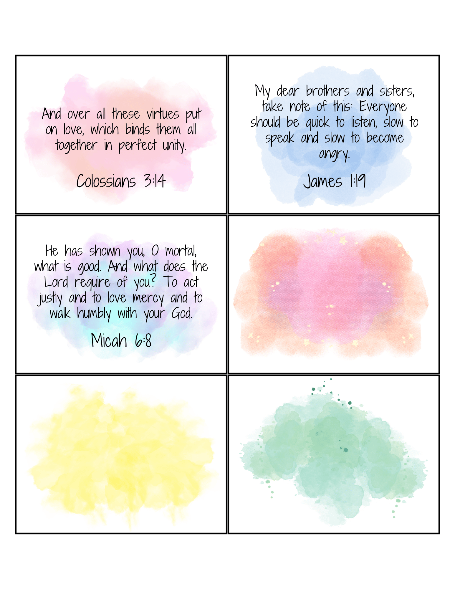 Free Bible Verse Memory Cards 5