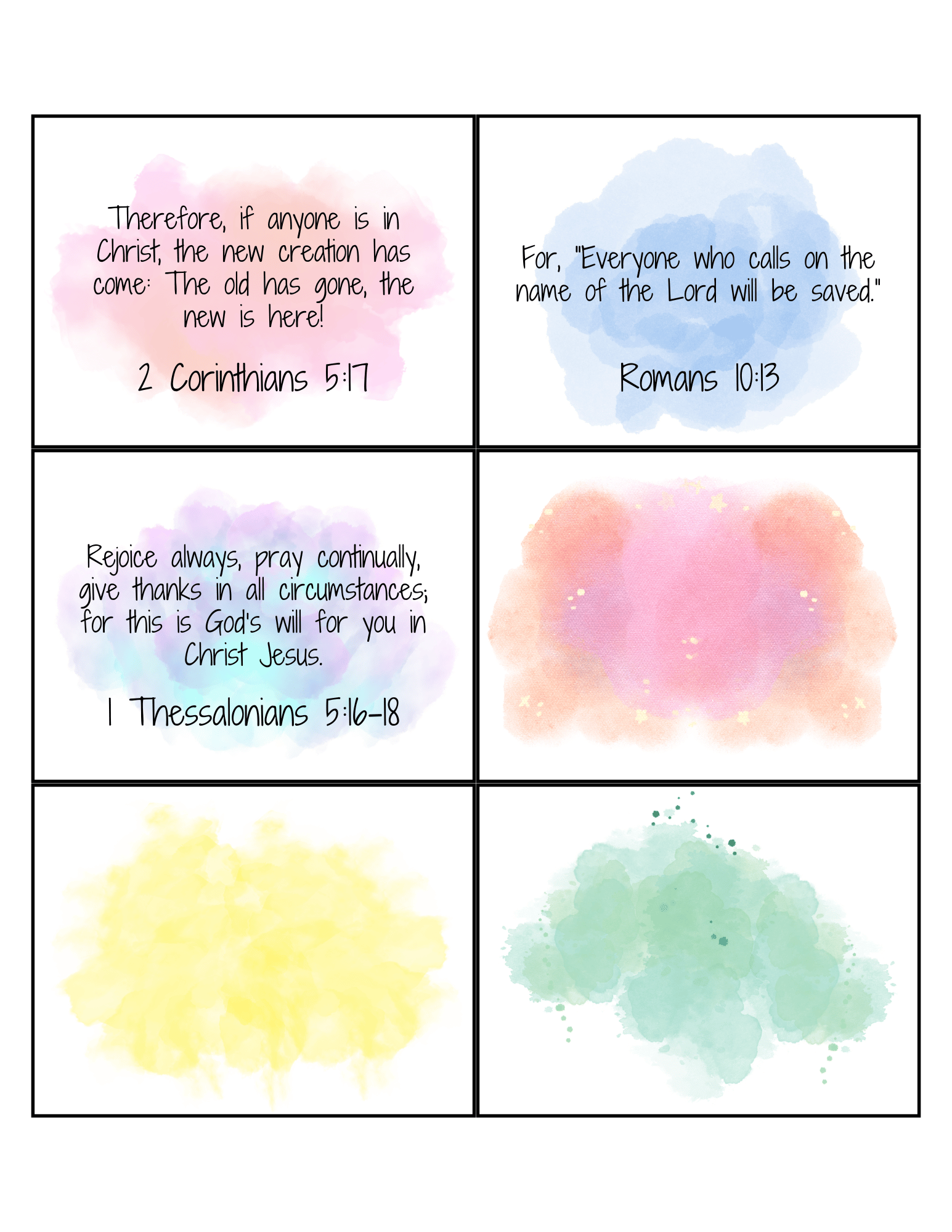 Free Bible Verse Memory Cards 8