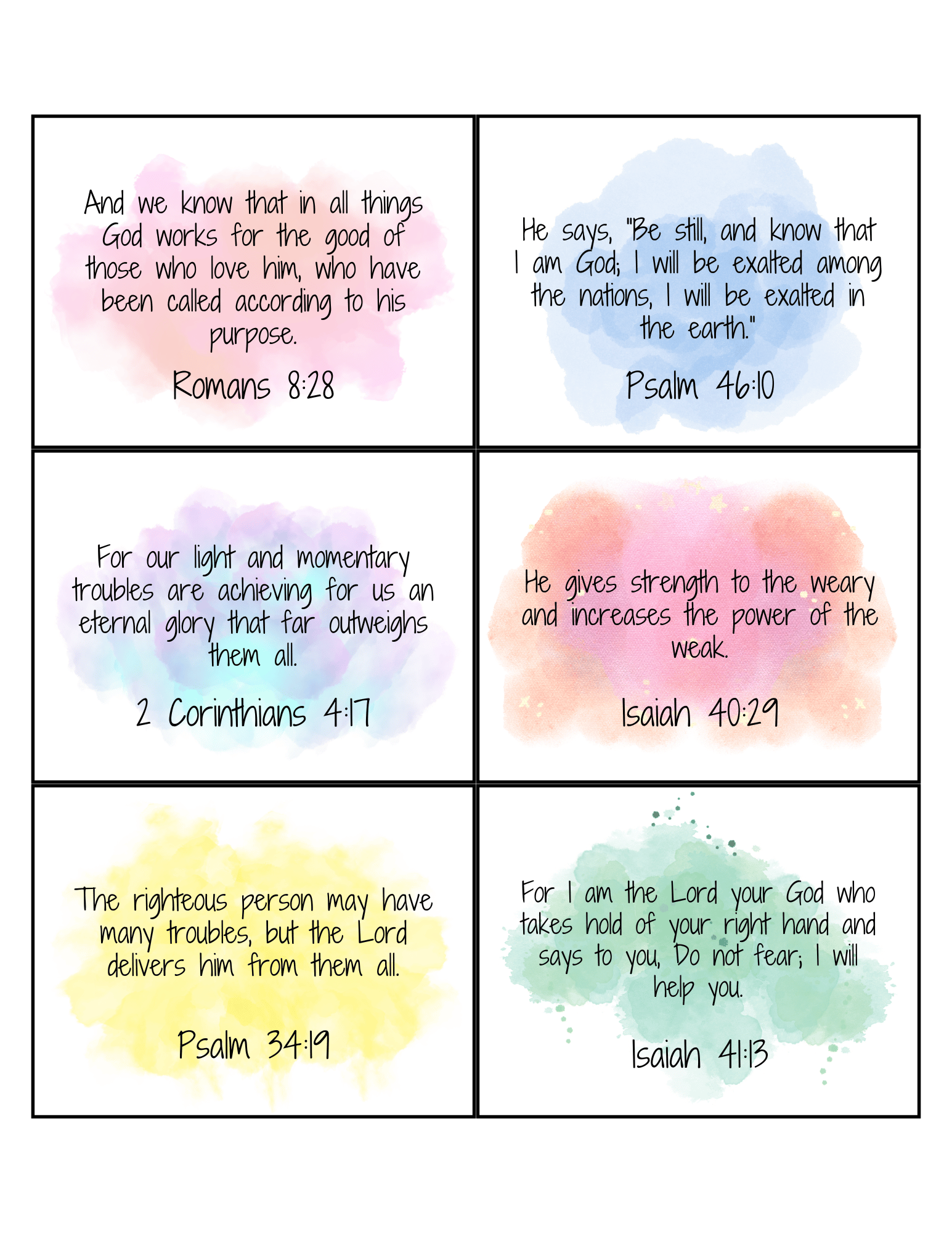 Free Bible Verse Memory Cards 9