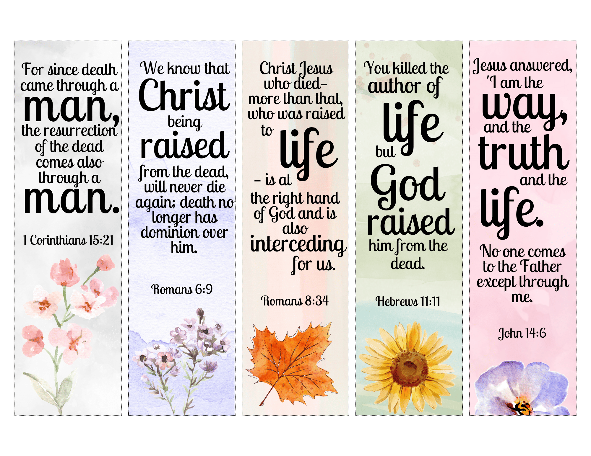 Printable Bible Verse Bookmarks 2