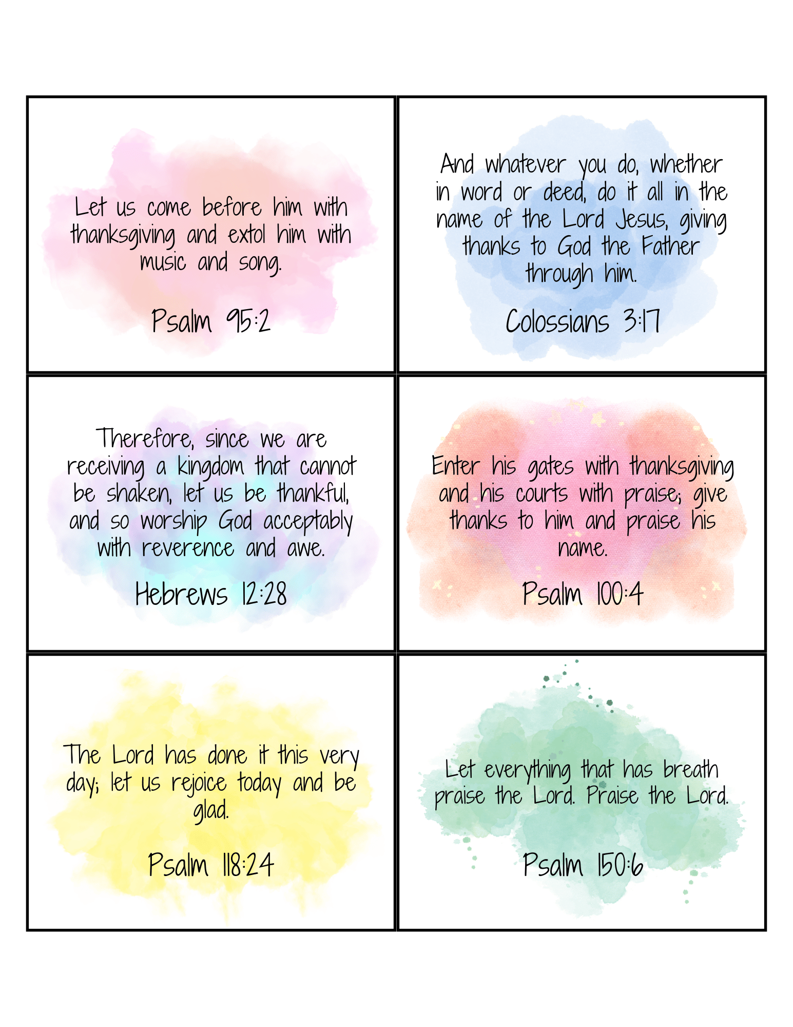 Free Bible Verse Memory Cards 6