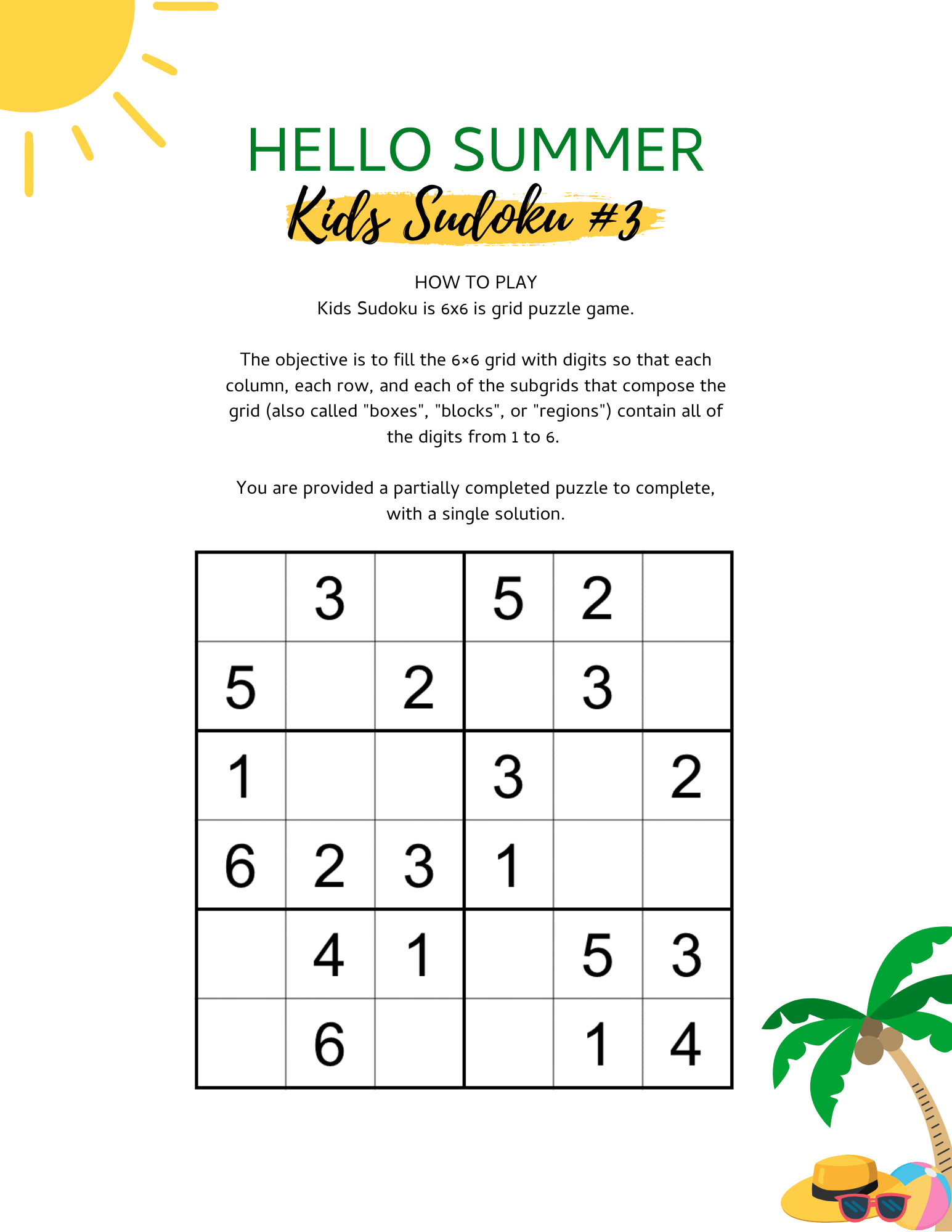 Printable Summer Activities For Kids 6