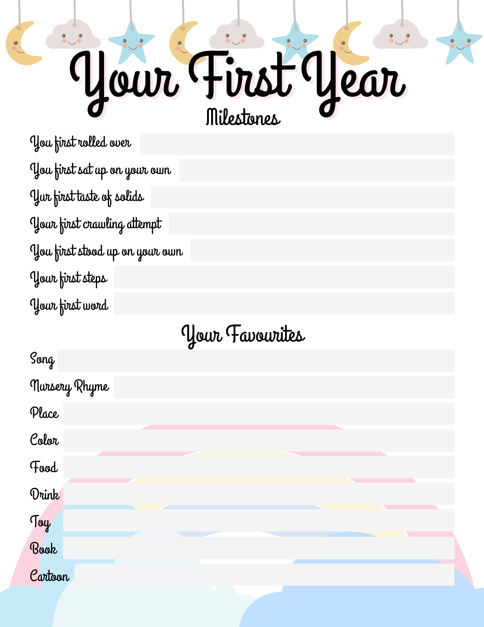 Free Birthday Time Capsule Printables 3