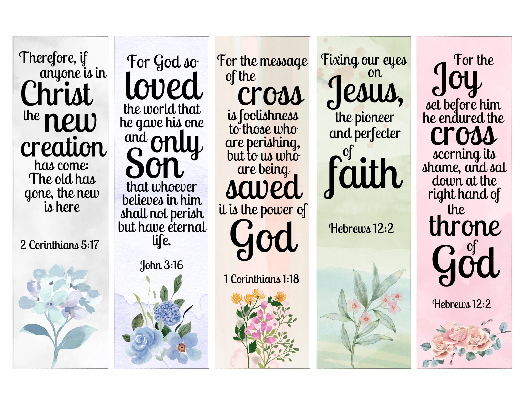 Printable Bible Verse Bookmarks 4