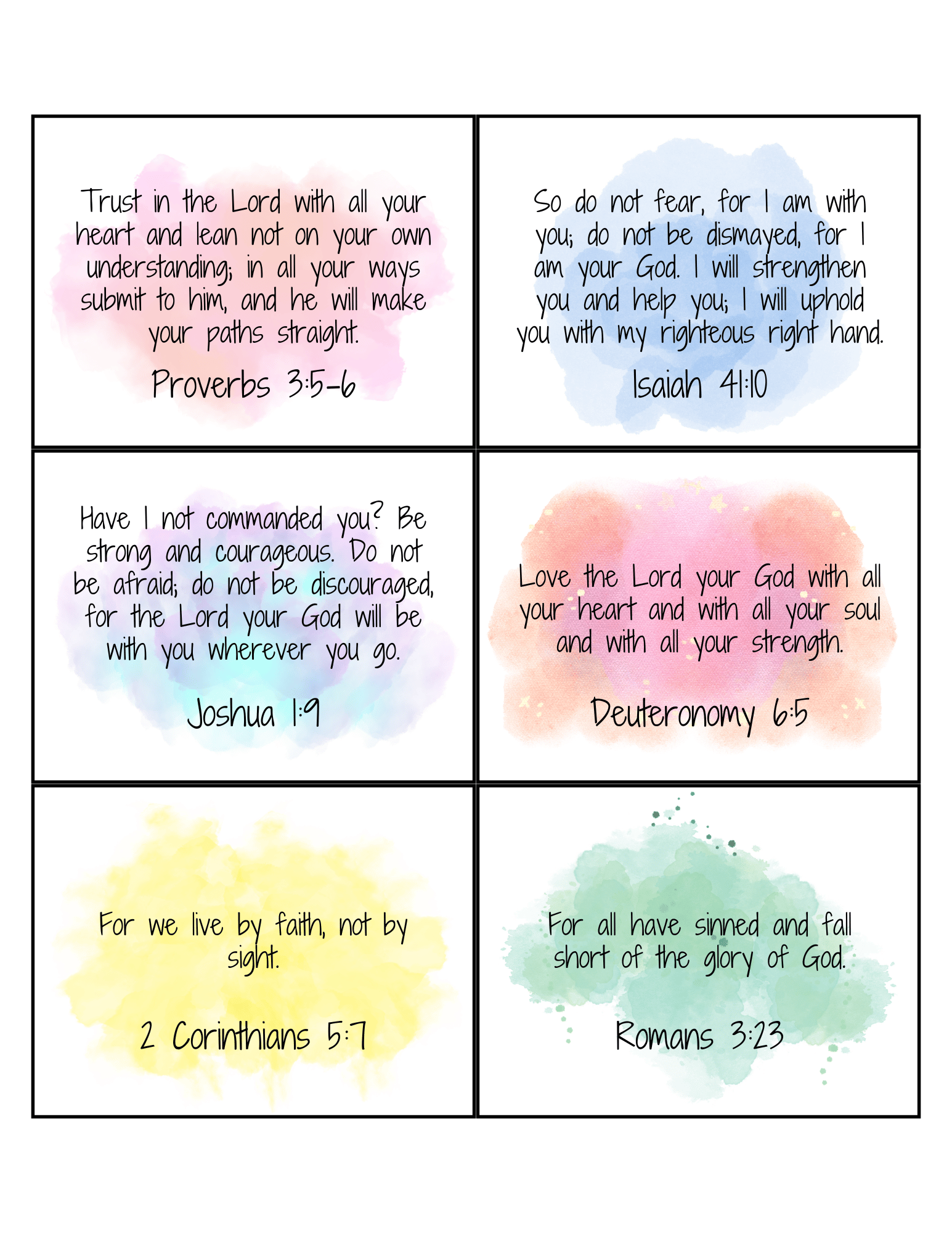 Free Bible Verse Memory Cards 3