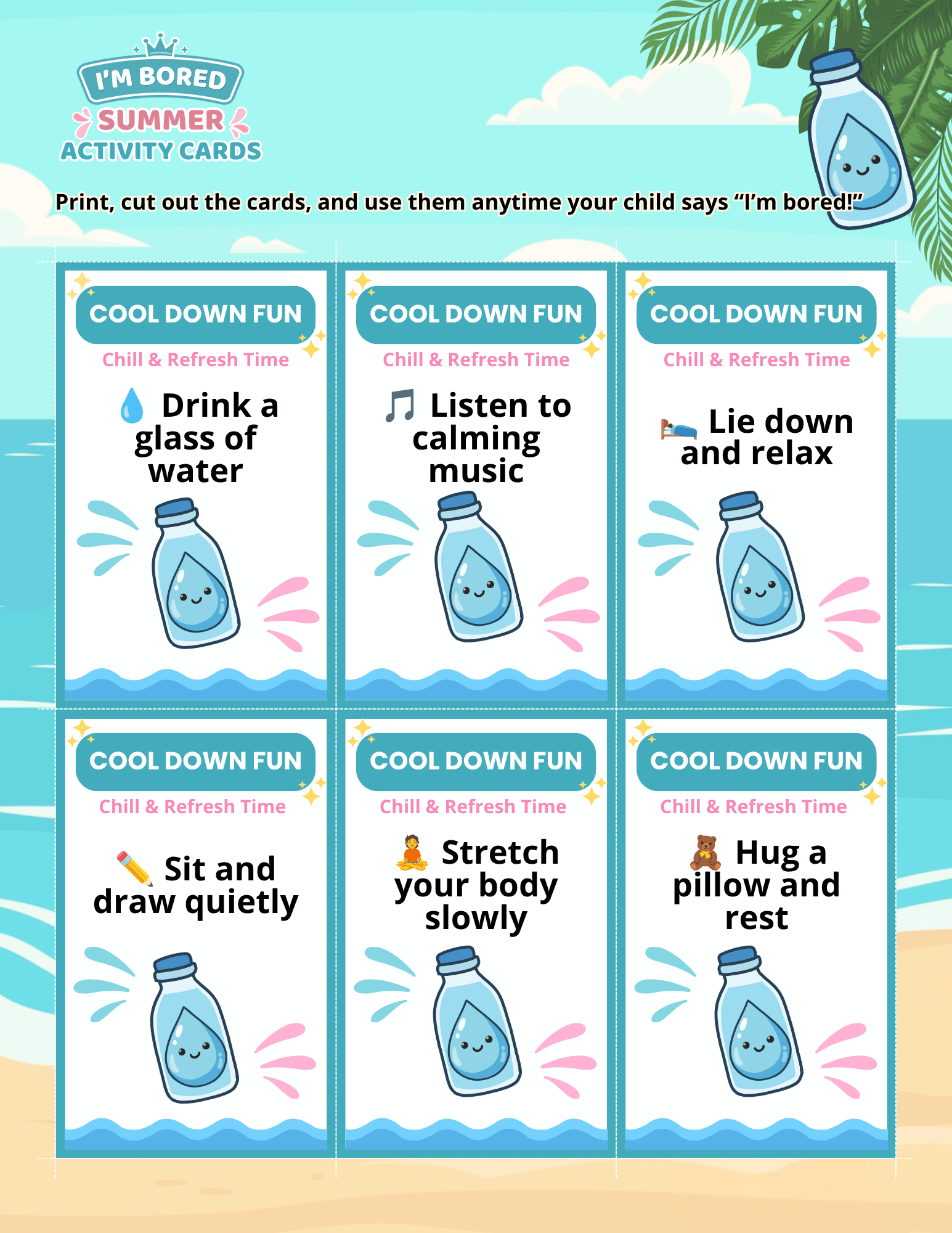 Free Summer Activity Cards for Kids 6 Free Summer Activity Cards for Kids 6