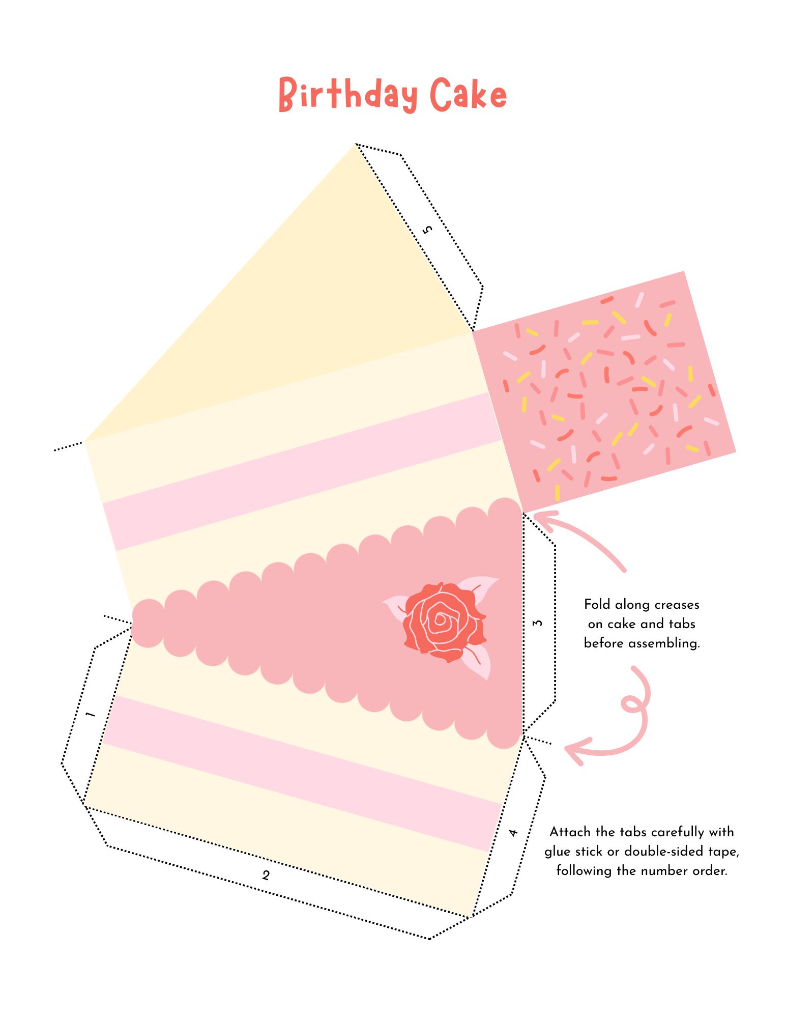 Free Cut and Fold Cake Printables 2 Free Cut and Fold Cake Printables 2