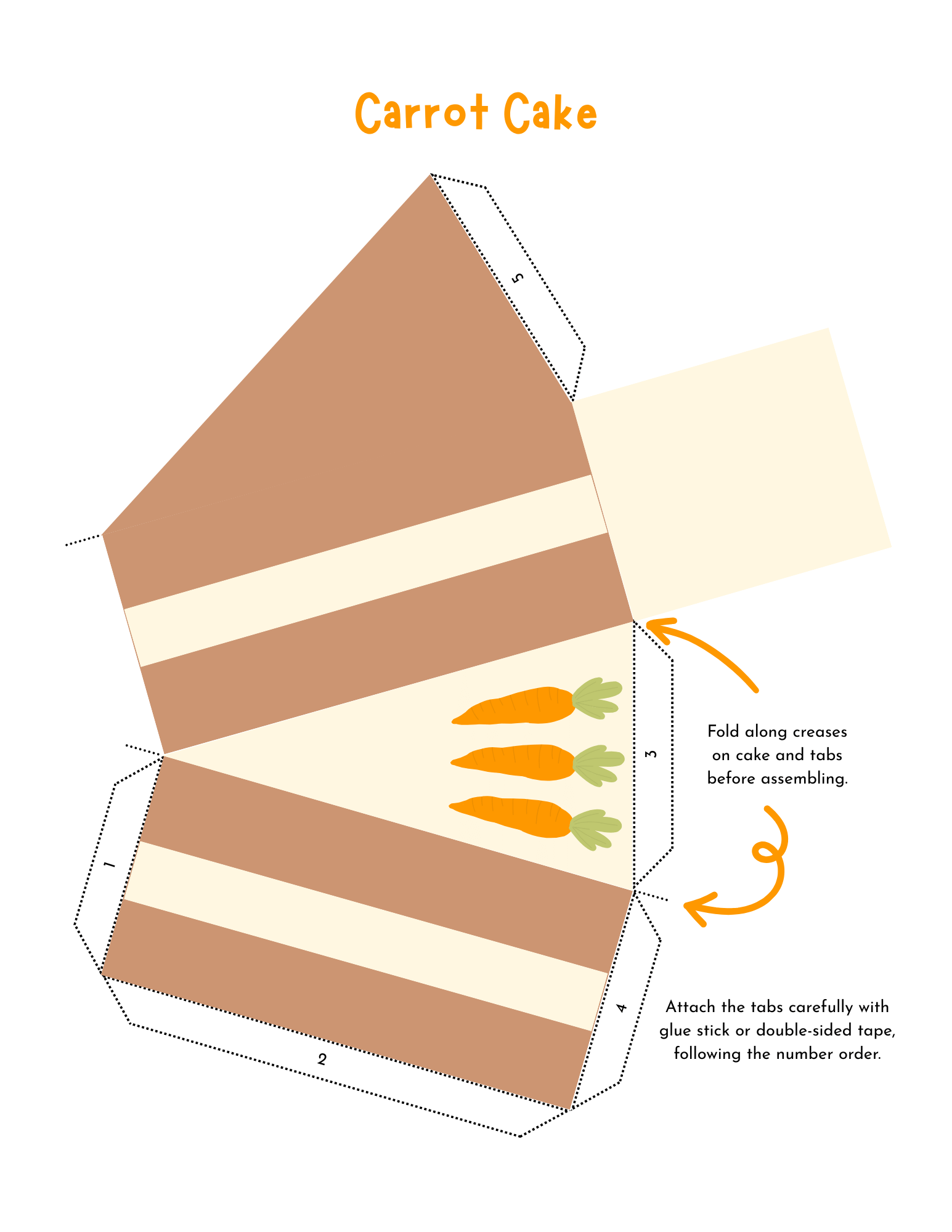 Free Cut and Fold Cake Printables 4 Free Cut and Fold Cake Printables 4